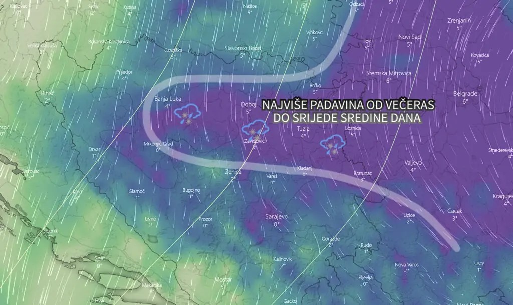 VEČERAS PADAVINE VEĆINOM POSTEPENO SLABE: EVO KAKVO NAS VRIJEME OČEKUJE KRAJEM SEDMICE VEČERAS PADAVINE VEĆINOM POSTEPENO SLABE: EVO KAKVO NAS VRIJEME OČEKUJE KRAJEM SEDMICE