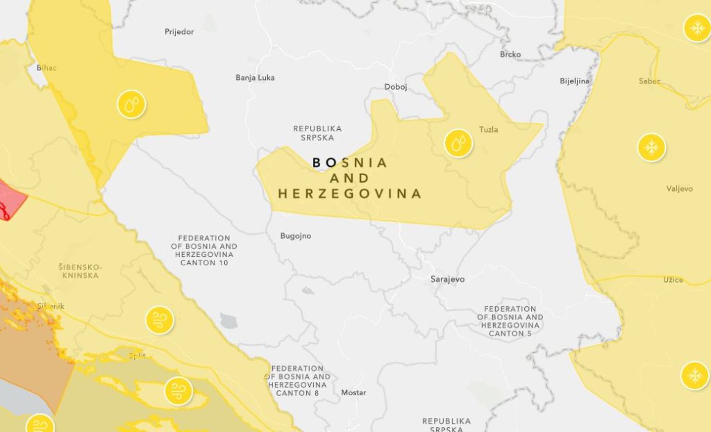 UPALJEN ŽUTI METEOALARM! JUTROS NA BJELAŠNICI -2 STEPENA, A EVO ŠTA NAS ČEKA NAREDNIH DANA UPALJEN ŽUTI METEOALARM! JUTROS NA BJELAŠNICI -2 STEPENA, A EVO ŠTA NAS ČEKA NAREDNIH DANA